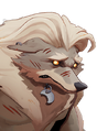 Critical health portrait for Silver (werewolf form)