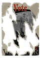 Damaged "Vote Venator" poster.