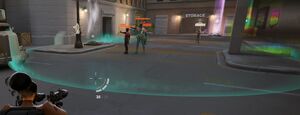 Demonstration of the Active ability of Colossus, including the size increase and aura range.